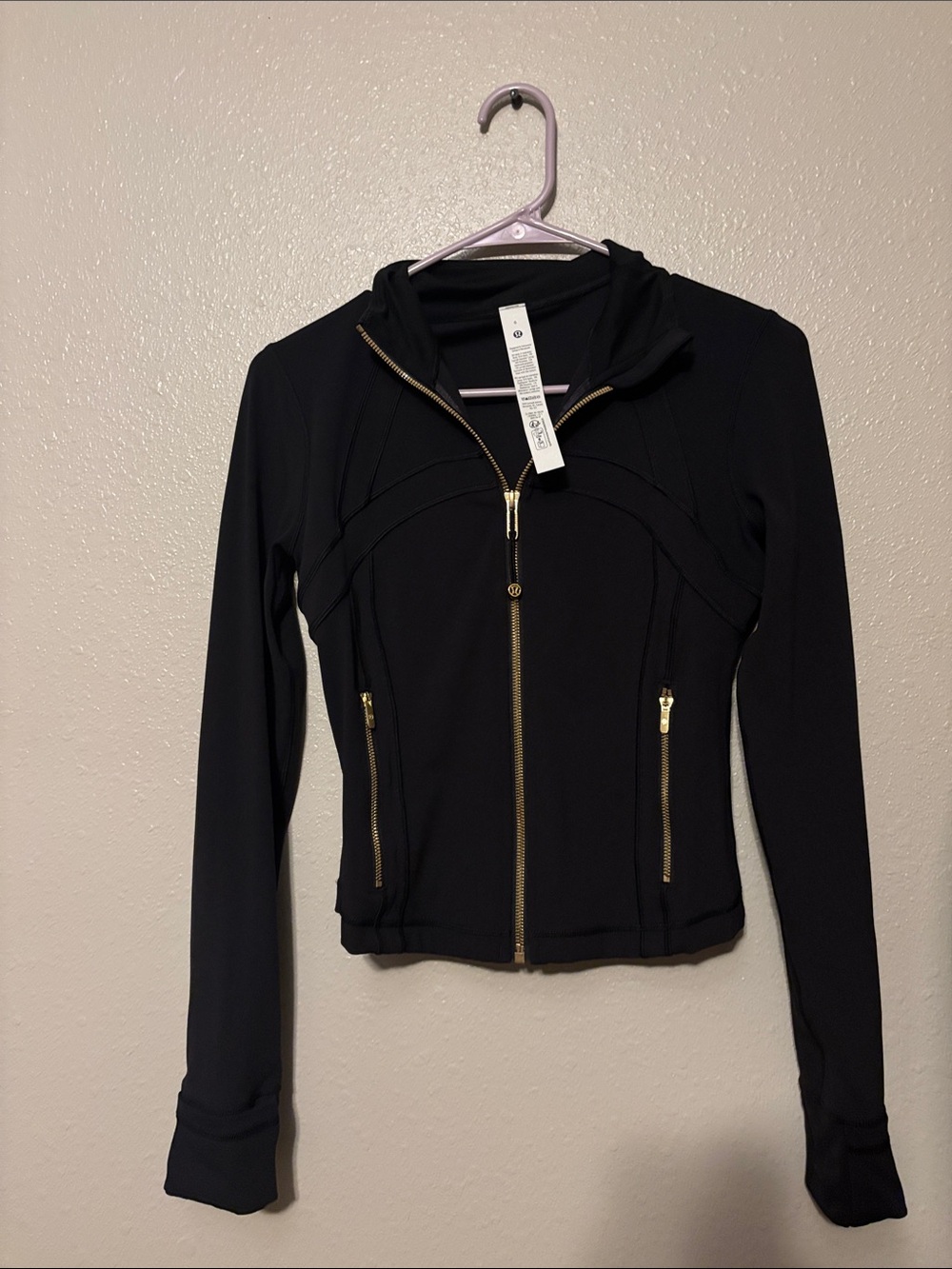 lululemon Black/Gold Zipper Define Jacket